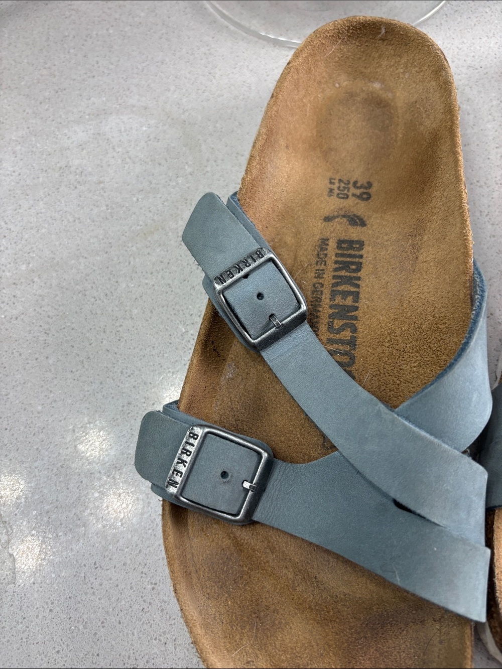 Birkenstock Blue-Gray Crisscross Buckle Sandals - Picture 2 of 5